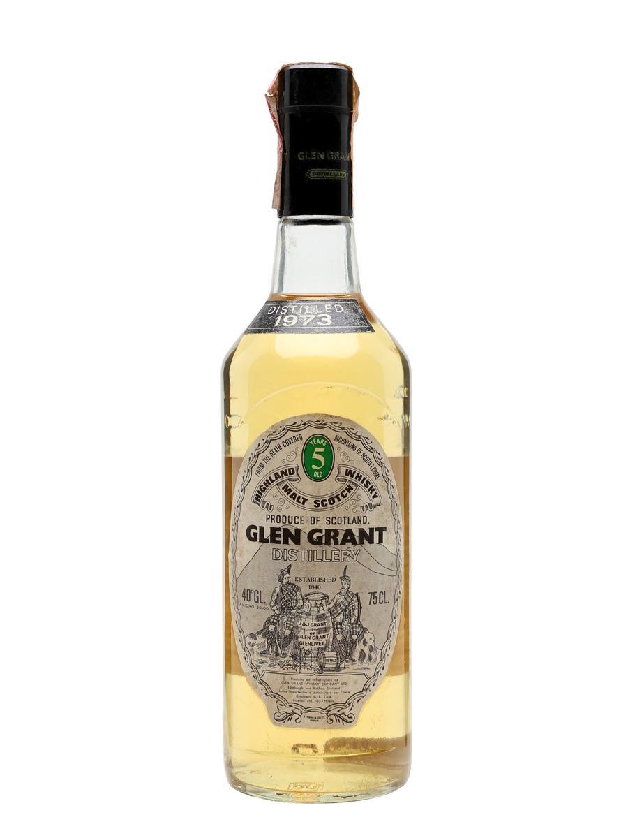 Виски Glen Grant, Глен Грант, 1973,  botlled for Giovinetti Milano 40% 75cl. black cup