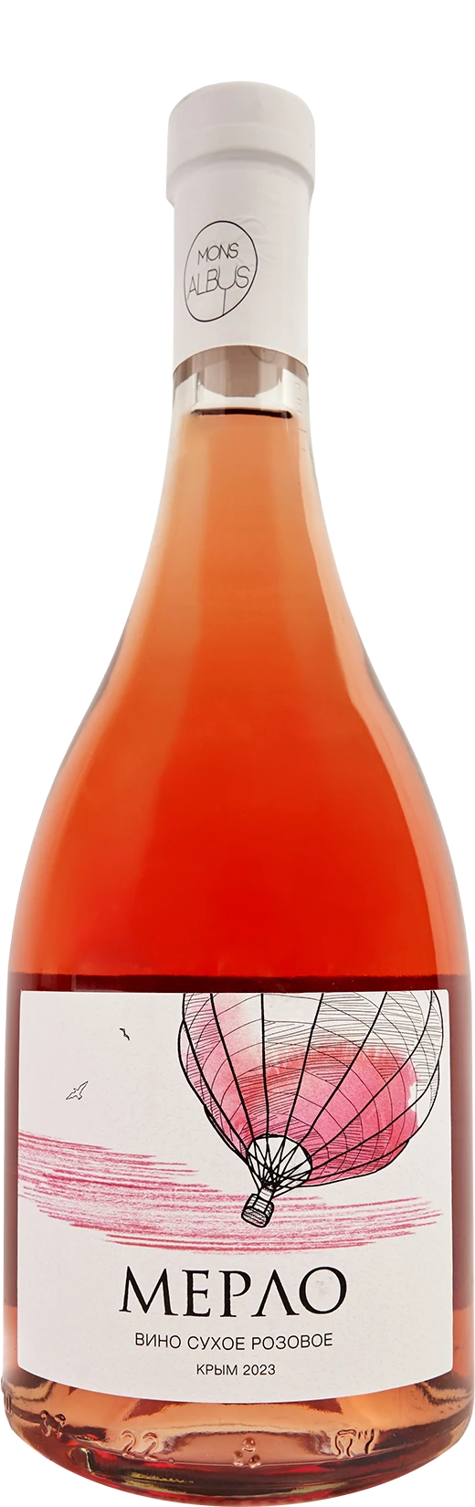 Вино Mons Albus  Монс Альбус   Мерло Розе  полусухое  2024  750 мл  13,2  %