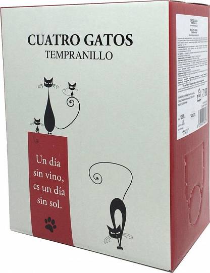 Вино Cuatro Gatos Tempranillo  3000 мл