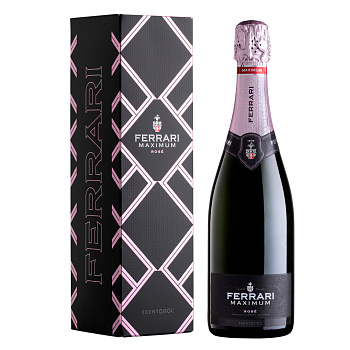 Игристое вино  Ferrari Maximum   Rose  gift box  750 мл