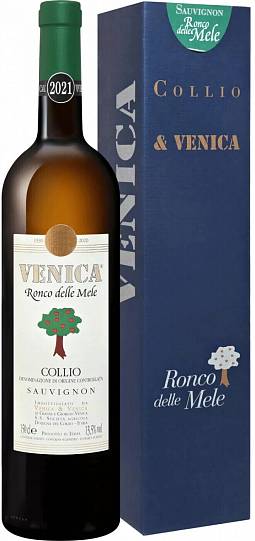 Вино Venica & Venica, Sauvignon Collio DOC Ronco delle Mele wooden box Ронко де