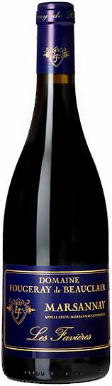 Вино Domaine   Fougeray de Beauclair  Les Favieres  Marsannay AOC   2015  750 мл