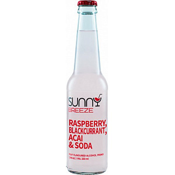 Напиток  слабоалкогольный  Sunny Breeze  Сани Бриз   Малина, Черная Смородина, Асаи   330 мл