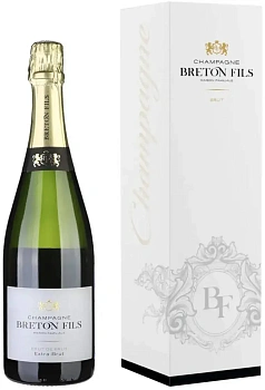 Шампанское Champagne Breton Fils Brut de Brut Extra Brut  gift box  750 мл 12,5%