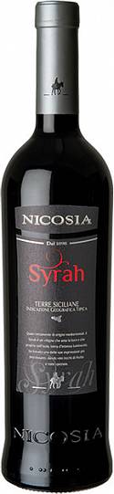 Вино Nicosia Syrah Terre Siciliane IGT  Никозия Сира 2019 750 мл