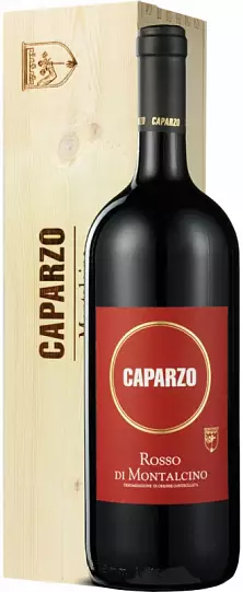 Вино Caparzo Rosso di Montalcino DOC wooden box 2022 1500 мл 13,5%
