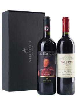 Набор San Felice  Chianti Classico DOCG + " l Grigio  Chianti Classico Riserva DOCG gift set  Сан Феличе подарочный набор Кьянти Классико + Иль Гриджио Кьянти Классико Ризерва