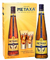 Бренди Metaxa 5* gift box with 2 glasses Метакса 5* в п/у  + 2 стакана  700 мл