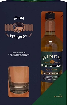 Набор  Hinch  Distillers Cut, gift box with glass  700 мл  40%