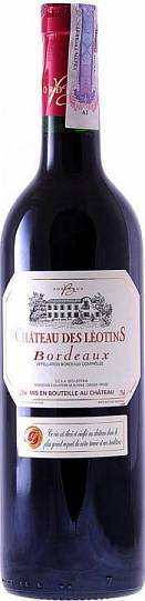 Вино Chateau des Leotins Bordeaux AOC Шато де Леонтен 2016  750 мл