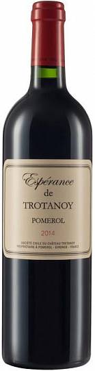 Вино Esperance de Trotanoy Pomerol AOC  2016 750 мл 