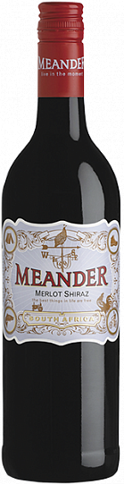 Вино Meander Merlot Shiraz WO Меандер  Мерло Шираз 2019 750 мл
