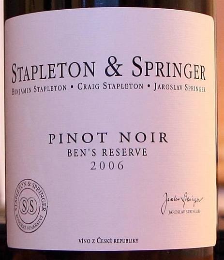Вино Stapleton&Springer Pinot Noir Reserve Стэплтон&Спрингер Пино 