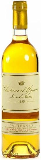 Вино Chateau d'Yquem Sauternes AOC 1-er Grand Cru Superieur 1995 750 мл