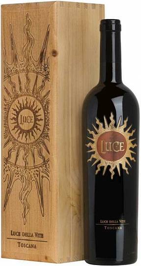 Вино  Luce della Vite  wooden gift box  2020 750 мл