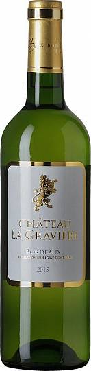 Вино Chateau La Graviere Blan Bordeaux AOC white  2015 750 мл