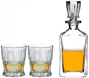 Набор   Riedel Tumbler Collection  Fire   Whisky  Ридель  Тумблер Коллекшн   Файр Виски  из 2-х бокалов для виски  295 мл и декантера   арт  5515/02S1