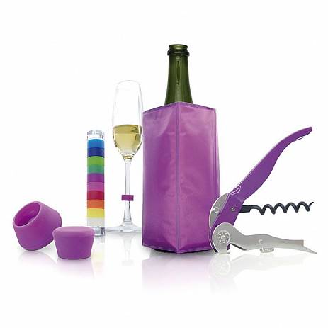 Пултекс/Подарочный винный набор 5 предметов фиол