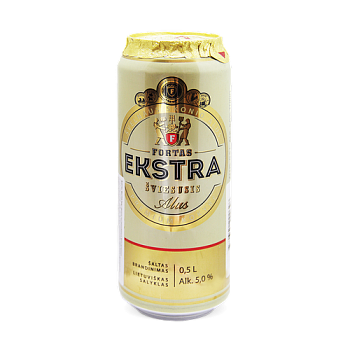 ПИВО  FORTAS EKSTRA  ФОРТАС ЭКСТРА ж/б 500 мл