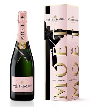 Шампанское Moet & Chandon Brut Imperial Rose  Impérial Living ties Limited edition  gift box  750 мл
