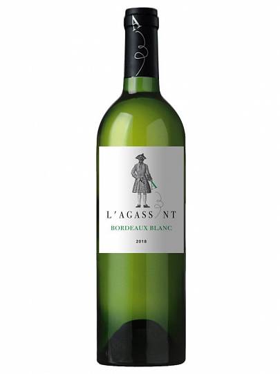 Вино L'Agassant Bordeaux AOC  Л'Агассан Бордо  белое сухое  750