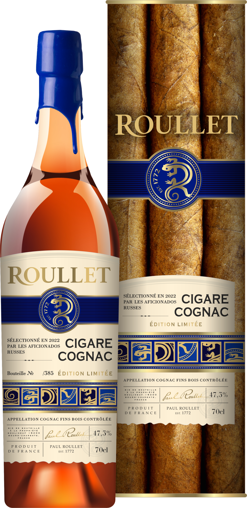 Коньяк  Roullet   Cigare  Fins Bois AOC gift box  700 мл