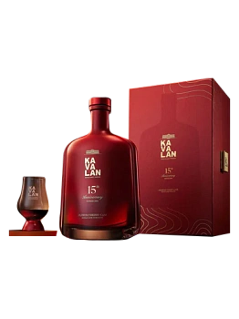 Виски Kavalan  15 th Anniversary Vintage 2009  Oloroso Sherry Cask   Gift Pack with 1 Glass  750 мл  56,3 %