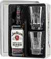 Виски (бурбон) Jim Beam   Джим Бим  в п/у 2021 700   мл + 2 стакана 