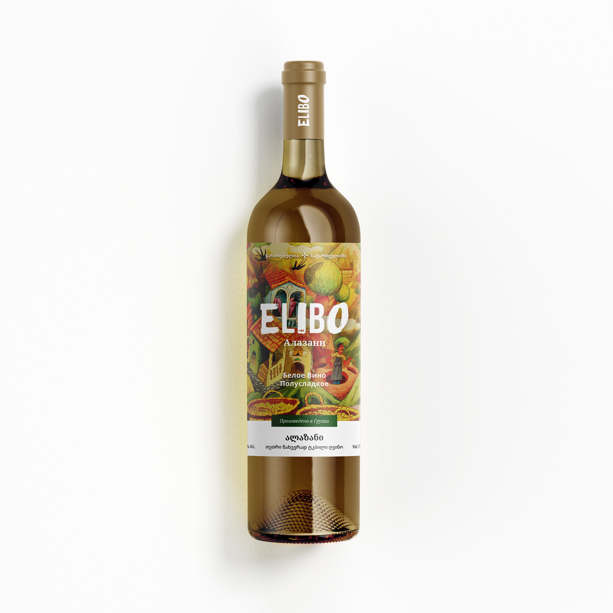 Вино Elibo Alazani White  750 мл
