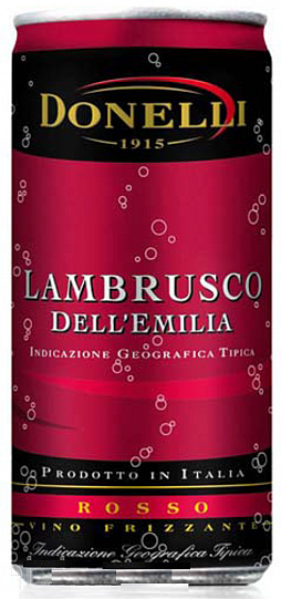 Вино игристое Donelli Lambrusco dell’Emilia IGT  in tin can  200 мл