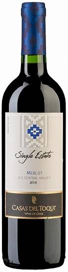 Вино Casas del Toqui  Single Estate  Merlot  Central Valley DO   2017 750 мл