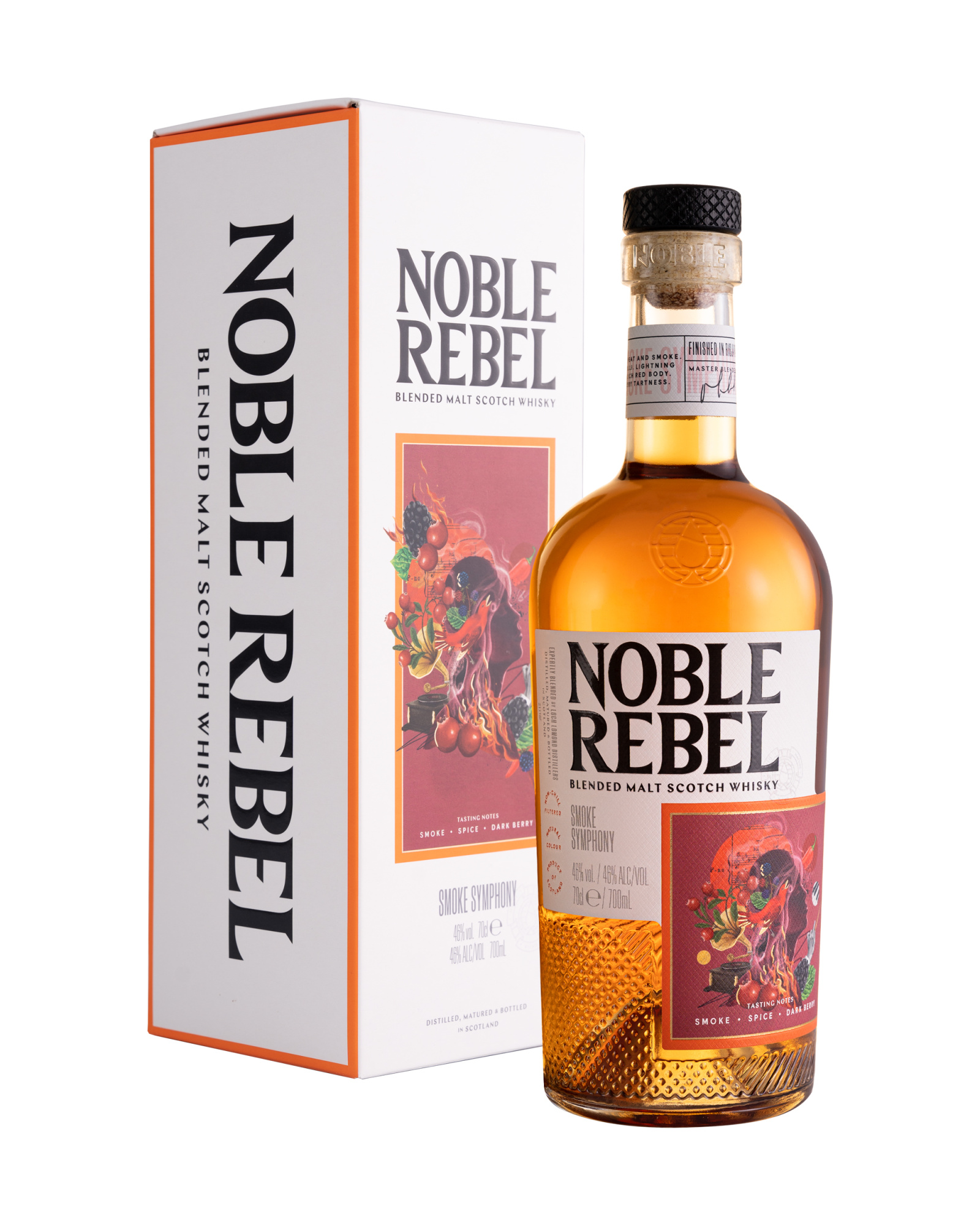 Виски Noble Rebel Smoke Symphony Blended Malt Whisky gift box  700 мл