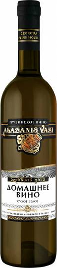 Вино Georgian Wine House  Alazanis Vazi  Domashnee White Dry   700 мл