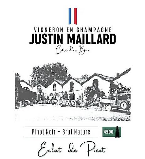 Шампанское JUSTIN MAILLARD Eclat de Pinot Brut Nature  2018 750 мл 12,5%