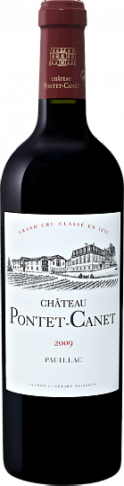 Вино Chateau Pontet-Canet Grand Cru Classe Pauillac AOC  2009 750мл 14%