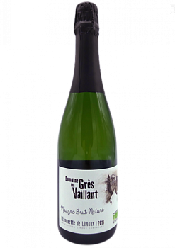 Игристое вино  Domaine du Gres Vaillant Mauzac Brut Nature Blanquette de Limoux 2019 750 мл  12,5 %