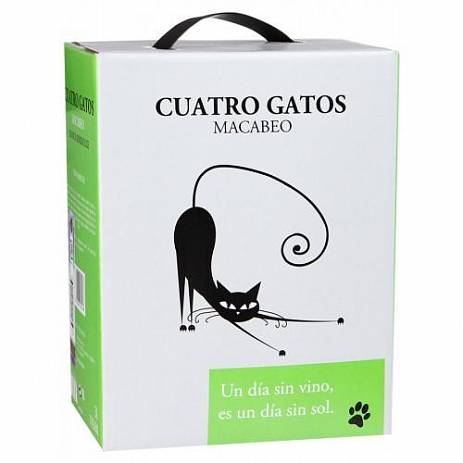 Вино Cuatro Gatos Macabeo  3000 мл