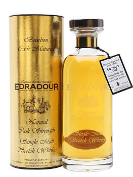 Виски Edradour Bourbon Cask Matured 2008 57 %  Эдраду  Бурбон Каск Мачьюред 2008  в тубе 700 мл