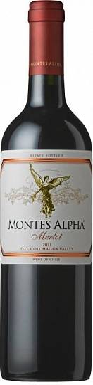 Вино Montes Alpha Merlot Монтес Альфа Мерло 2017 750 мл