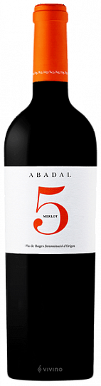 Вино  ABADAL 5 MERLOT Абадаль 5 Мерло красное сухое 2017 750 