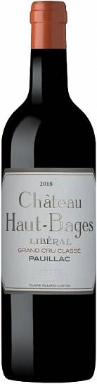 Вино Chateau Haut-Bages Liberal, Grand Cru Classe Pauillac AOC 2016 750мл 14.5%