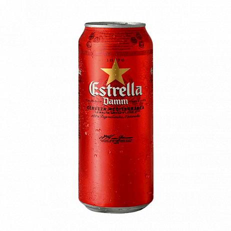 Пиво Estrella Damm Эстрелла Дамм ж/б 500 мл