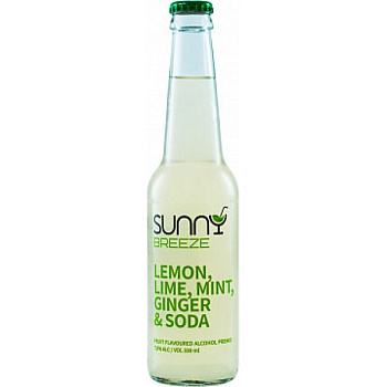 Напиток  слабоалкогольный  Sunny Breeze  Сани Бриз   Лимон Лайм Мята   Имбирь  330 мл