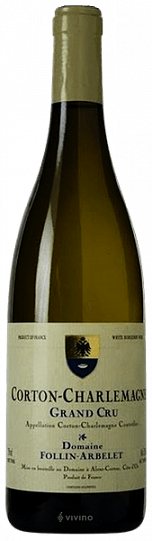 Вино Domaine Follin-Arbelet  Corton-Charlemagne Grand Cru   2018 750 мл 13%