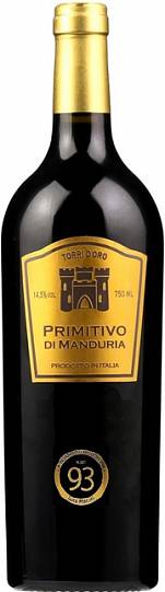 Вино  Torri d'Oro  Primitivo di Manduria      750 мл