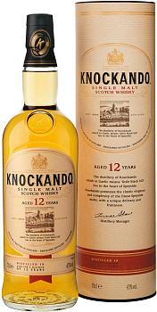Виски Knockando 12 Years Old  gift box (43%)  700 мл