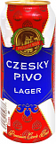 Пиво  Czesky Pivo  Lager  in can  Чешски Пиво Лагер в жестяной банке 500 мл