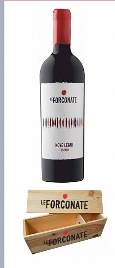Вино Barbanera Le Forconate  Nove Legni Toscana Rosso IGT gift box  2018 750 мл 15,5