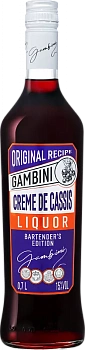 Ликер   Gambini Crème De Cassis  700  мл  15 %