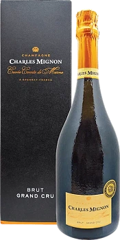 Шампанское Champagne Charles Mignon Cuvée Comte de Marne Brut Grand Cru Шампань Шарль Миньон Кюве Комт де Марн  Гран Крю белое брют в п/у 750 мл